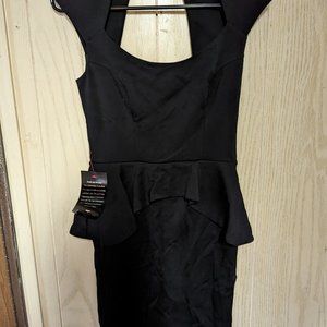 Bebe Mariah Dress with Peplum XS